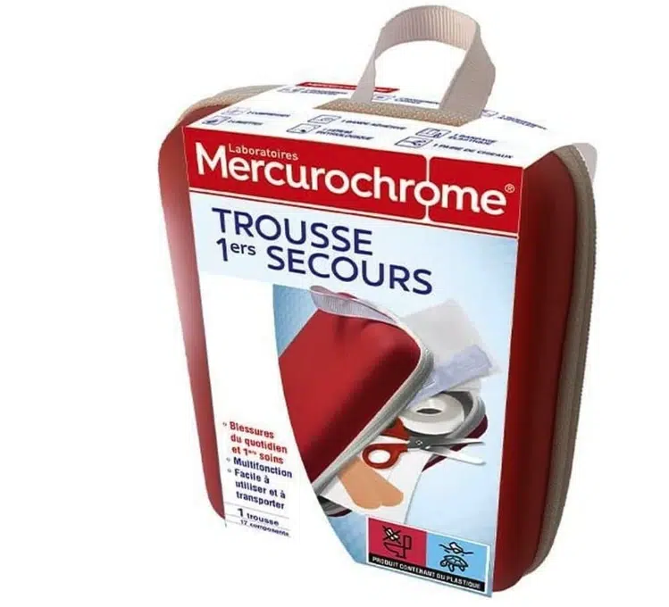 Trousse de premier secours mercurochrome